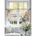 thumbnail image 5 of Sheer Curtains 54 Inches Long, Thanksgiving Wheat Botanical Vintage Light Filtering Window Curtains for Living Room, Orange Blue Pumpkin Fall Rod Pocket Voile Sheer Drapes, 52"W x 54"L, 2 Panels, 5 of 9