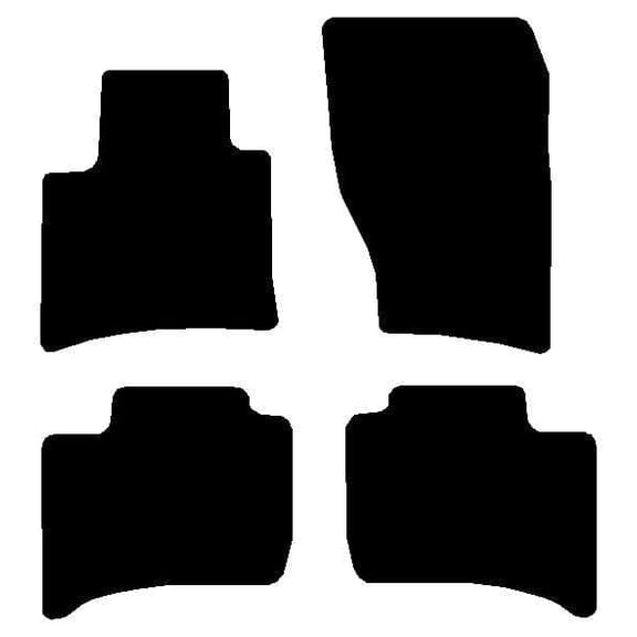 Auto Mats and Accessories 4 Piece Set Custom Carpeted Floor Mats Compatible with 2011-2017 Volkswagen Touareg (Black) Made in the USA
