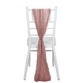 thumbnail image 6 of Balsa Circle 5 Dusty Rose Gauze Cheesecloth Cotton Chair Sashes Wedding Party Events Reception Decorations Supplies, 6 of 7