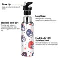 thumbnail image 3 of Yayeee 20oz Insulated Water Bottle Double Wall Stainless Steel with Flip Straw Lid, Star Spangled Helmets, 3 of 7