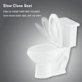 thumbnail image 5 of TOBILI White Elongated Toilet Side Single Flush Longer Version Toilet Slow Close Seat Included, 5 of 7