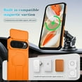 thumbnail image 2 of Case for Google Pixel 9 Pro XL 6.8" with Invisible Fold Holder Stand, MagSafe Magnetic Wireless Charging,Sliding camera casing,Shockproof Dropproof Tough Rugged Protective Case Cover,Orange, 2 of 10
