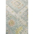 thumbnail image 4 of Pasargad Home Oushak 6' x 9' Hand-Knotted Wool Light Blue Rug - All Ages, Indoors, 4 of 7