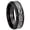 Black Polish Step Edge, variant on Celtic Dragon Concave Black Tungsten Men Ring 10MM
