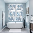 thumbnail image 3 of Navy Blue Octopus Coastal Kitchen Curtains Sets for Windows 24 Inch Length, Nautical Coral Starfish Rod Pocket Window Treatments Tier Curtains and Valances Set for Bedroom/Bathroom, 3 of 8