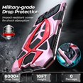 thumbnail image 6 of Compatibility with iPhone 15 Pro Max Case Heavy Duty Protection Rugged Screw Full Body Military Grade Metal Bumper Rubber with Hard Durable Phone Cases Cover Men  2023 Pink, 6 of 14