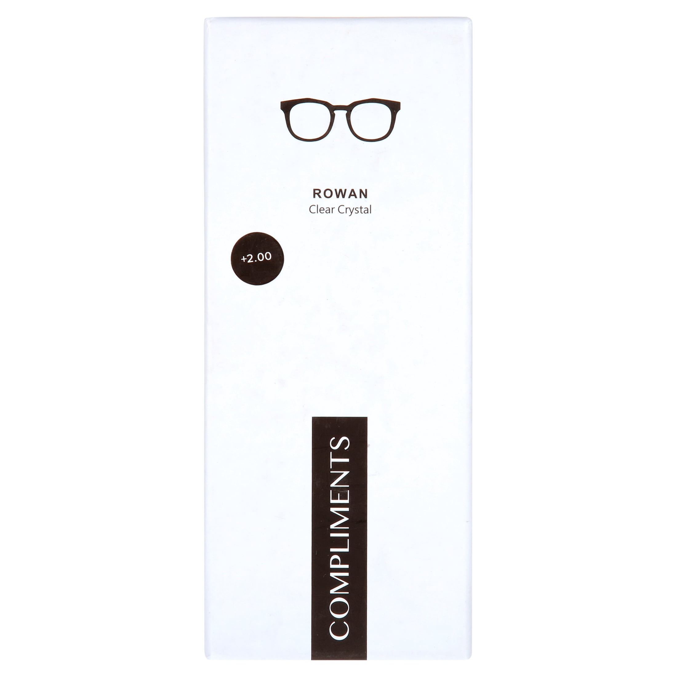 Compliments by DIFF Eyewear Rowan Blue Light Reading Glasses for Men and Women Clear Crystal +2.0