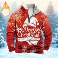 thumbnail image 2 of Heydday Christmas Sweatshirts for Men Graphic, Long Sleeve Mens Sweatshirts with Zipper, Loose Fit Sweatshirts for Men Big and Tall with Kangroo Pockets for Winter, 2 of 8
