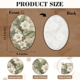 thumbnail image 3 of Canvas Wall Art Tropical Palmiers Collection Azure Banana Leaves Tropical Plants Leaf Oval Framed Canvas Prints Vintage Wall Hanging Decor for Home Decorations 8.6"x11.4", 3 of 7