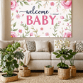 thumbnail image 6 of Floral Themed Welcome Baby Backdrop Banner Party Decoration Background for Baby Shower Events Photography Props Newborn Celebrations, 6 of 7