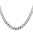 thumbnail image 2 of 925 Sterling Silver Curb Chain Styles Necklace 6.25 mm Flat Open 22 inch, 2 of 4