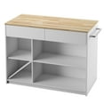 thumbnail image 7 of Twin Star Home 48" Kitchen Island, White, 7 of 7