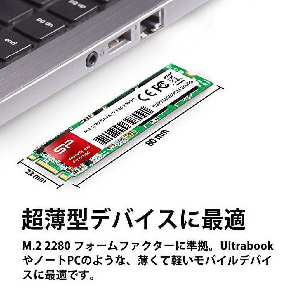 Silicon power SSD M.2 2280 3D TLC NAND adoption 256GB SATA III 6Gbps A55 series SP256GBSS3A55M28