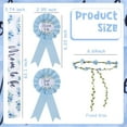 thumbnail image 2 of Baby in Bloom Baby Shower Decorations Boy, Floral Blue Mom to Be Maternity Sash Mom Dad to Be Button Tinplate Badge Pin Corsage Flower Crown Headband for Baby in Bloom Gender Reveal Party, 2 of 2