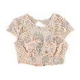 thumbnail image 2 of Say Yes to the Prom Womens Sequins Knit Blouse, Pink, Juniors, 1/2, 2 of 2