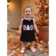 thumbnail image 4 of Miaouyo Toddler Girl Halloween Corduroy Dress with Bow Embroidered Sleeveless Dress, 4 of 8