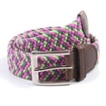 thumbnail image 2 of Gelante Adult's Canvas Elastic Fabric Woven Stretch Braided Belts - GR-GN-PK, XL, 2 of 4