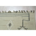 thumbnail image 2 of EORC EI04BG4X6 Hand-Knotted Wool Flat Weave Rug, 4' x 6', Beige Area Rug, 2 of 5