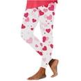 thumbnail image 1 of TaTaai Valentine's Day Print Stretchy Non-see-through Women Tight Fit Yoga Pants High Waisted Elastic Breathable Workout Gym Casual Daily Wear Full Length Leggings Gift, 1 of 7
