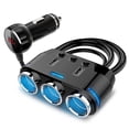 thumbnail image 1 of Encendedor de cigarrillos divisor de 3 socket cargador de coche para acampar kaili Sencillez, 1 of 2