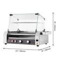 thumbnail image 3 of VEVOR Hot Dog Roller, 18 Hot Dog 7 Rollers, Stainless Steel Sausage Grill Cooker, 1050W Commercial Hot Dog Machine with Dual Temp Control, Cover, Side Storage Box, Removable Shelf & Oil Drip Tray, 3 of 10