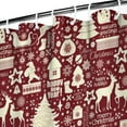 thumbnail image 3 of Colorful Christmas Striped Pattern Shower Curtain 36"x72" ,Bathroom Decorative Shower Curtains Set with 12 Hooks,Modern Waterproof Washable Shower Curtain, 3 of 6