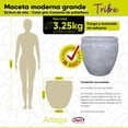 thumbnail image 2 of Maceta moderna para exteriores grande 52.5cm de alto TRIBE de Polietileno ultra ligera Artego Japi, 2 of 9