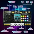 thumbnail image 6 of JBeeCtrl DJ Mixer for Kids with Microphone, Piano&BT Light up DJ Turntable with 12 Midi DJ Controller for Beginners Child Musical Instruments Toys for 5 6 7 8 Year Old Boys Birthday Gift-Black, 6 of 7
