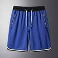 thumbnail image 5 of YLSDY Gym Shorts for Men Comfy Breathable Lightweight Basketball Short Pants with Pockets Wide Leg Loose Trousers Blue XL, 5 of 7