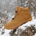 thumbnail image 4 of MEYSE Men's Ankle Winter Boots Faux Fur Lining Waterproof Warm Snow Boots Booties with Memory Foam, 4 of 5