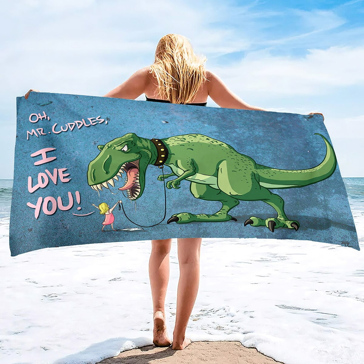 Dinosaur Beach Towel Camping Towels for Boys Kids Quick Dry Ultra