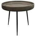 thumbnail image 2 of Benedict Jay Solid Wood Round Side Table in Gray Finish, 2 of 5