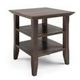 thumbnail image 1 of SIMPLIHOME Acadian End Table, 19 inch, Warm Walnut Brown, 1 of 5