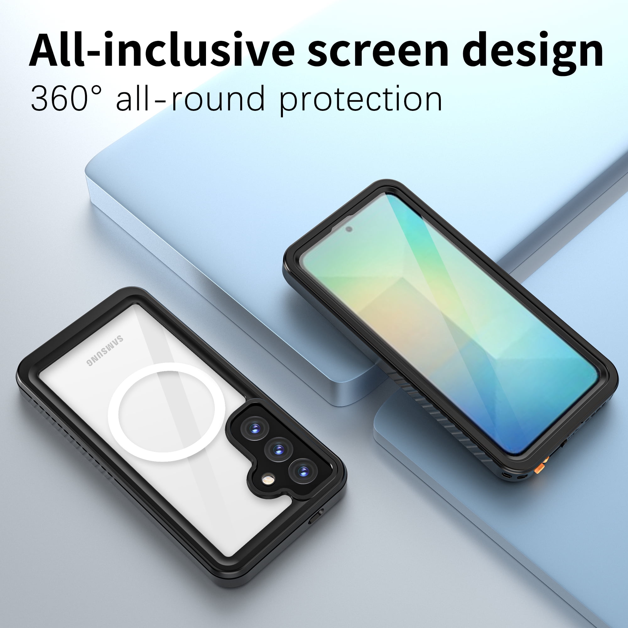 Casetego Magnetic Case for Samsung Galaxy S25,IP68 Waterproof Case,Built-in 9H Screen Protector & Camera Protector [Compatible with MagSafe] [Military Dustproof] Full Body Shockproof Phone Cover