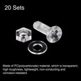 thumbnail image 3 of Unique Bargains M3 x 12mm Plastic Phillips Machine Screws with Nuts and Flat Washers, PC Flat Head Machine Bolts 20 Sets, 3 of 4