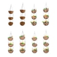 thumbnail image 6 of Yuedong Plants Baskets Garden Hanging Basket,Coconut Palm 3-layer Hanging Basket Multi-layer Flower Basket-Brown Coconut Palm Flower Basket, 6 of 11