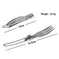 thumbnail image 2 of Outdoor Use Utensil Set Cutlery Set 16.9cm 16cm Camping Cutlery Utensil Set Flatware Folding Silver Spoon Fork, 2 of 6