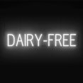 thumbnail image 1 of SpellBrite DAIRY-FREE LED Sign for Business. 34.3" x 6.3" White DAIRY-FREE Sign Has Neon Sign Look With Energy Efficient LED Light Source. Visible from 500+ Feet, 8 Animation Settings., 1 of 4