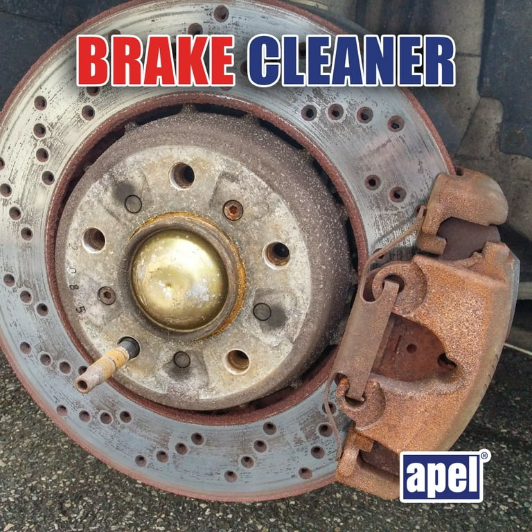 Apel Brake Parts Cleaner (24 x 15.1 fl oz) Brake Pad Disc Springs Calipers (Pack of 24), Clear