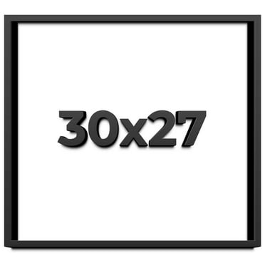 30x27 Shadow Box Frame Black | 1 inches Deep Real Wood Contemporary Shadowbox Display Frame | UV