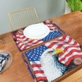 thumbnail image 2 of Rdsfhsp American Flag Eagle Placemats Set of 4 Table Mat Independence Memories Day Place Mat 12" x 18" Dining Home Kitchen Table Decoration, 2 of 5