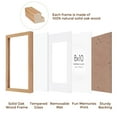 thumbnail image 6 of 8x10 Oak Wood Picture Frame with Real Glass & Mat for Room Display, 6 of 7