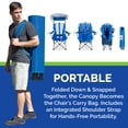 thumbnail image 4 of Kelsyus Original Foldable Canopy Chair for Camping, Tailgates, and Outdoor Events, Grey/Light Blue, 4 of 7