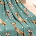 thumbnail image 3 of Chihuahua and Footprints Blanket,Comfortable Soft Flannel Throw Blanket,All Season,Warm Lightweight Blankets for Sofa Bed Couch Living Room Chair,30"x40", 3 of 4
