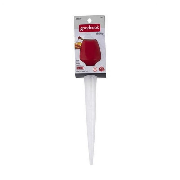 5 PC Good Cook Clear/Red Nylon Baster