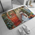thumbnail image 2 of Christmas Doormat Winter Snowman Door Mat Xmas Welcome Mat Non-Slip and Washable Winter Doormat Rubber Back Snowflakes Door Mat Rugs for Indoor Outdoor 20"x32", 2 of 8