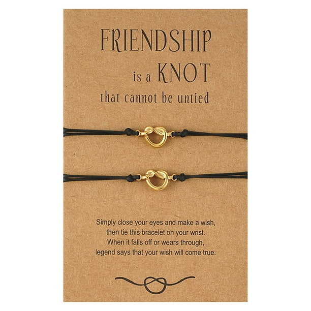 Pulsera «Buena amiga, buena hermana» con nudo eterno, pulsera de la amistad a juego, pulsera con nudo