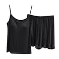 thumbnail image 1 of toraway Pyjamas en Soie pour Femmes Ensemble de Pyjamas d'Été pour Femmes 2 Pcs Pyjamas Décontractés Ensemble Doux TTG, 1 of 4