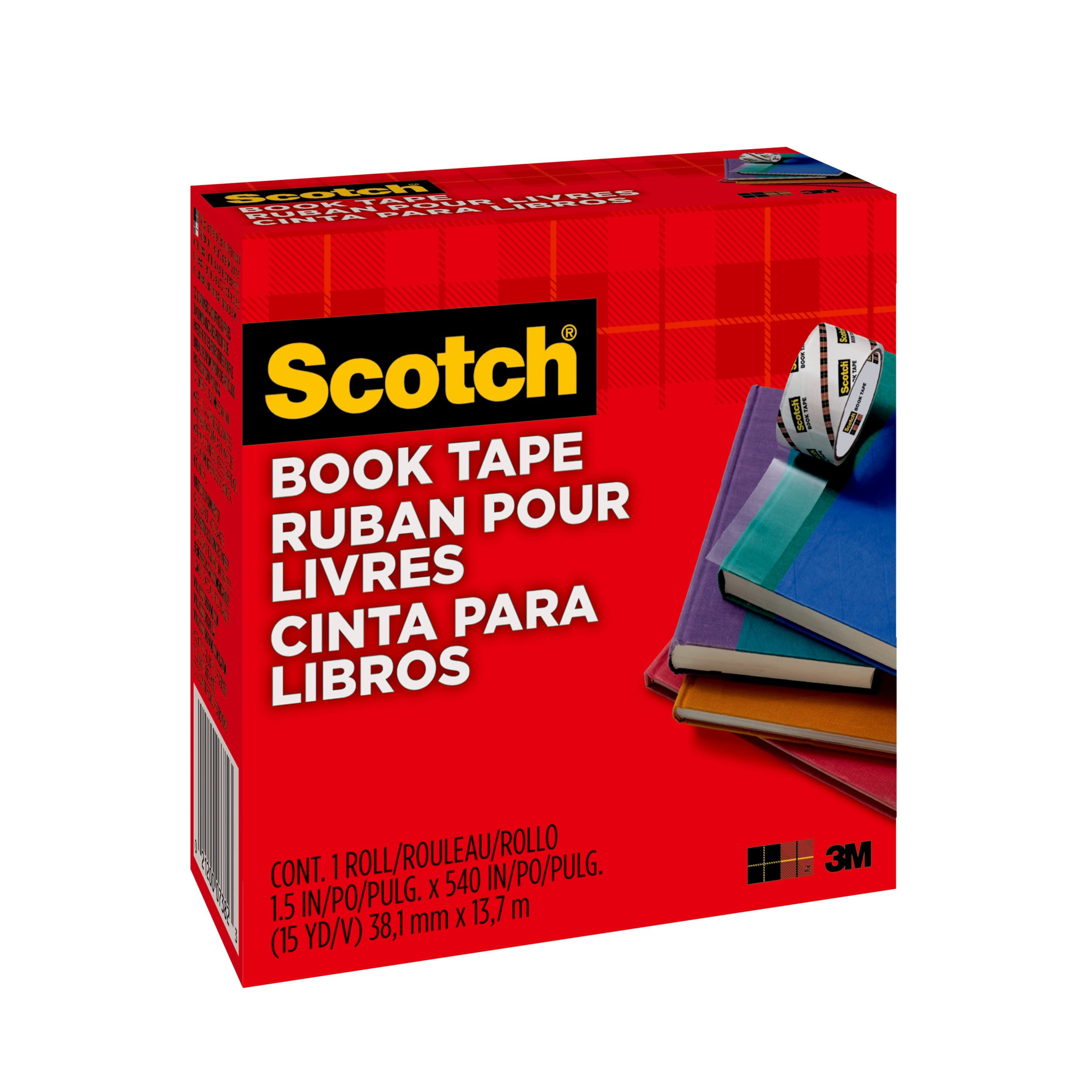 Scotch Book Repair Tape, 1 1/2 in. x 540 in., 3 in. core 
