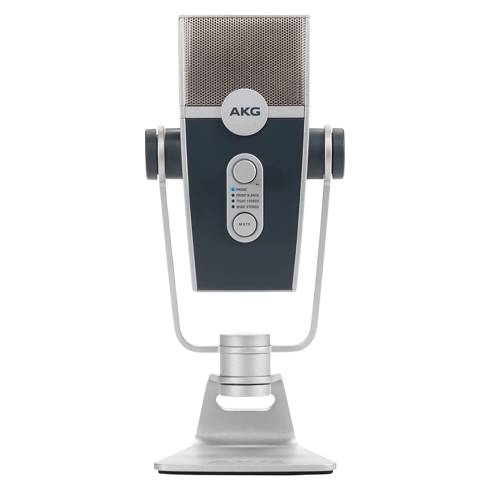 AKG Lyra Multipattern USB Condenser Microphone Bundle with Studio Monitor Headphones, Pop Filter & XLR Cable